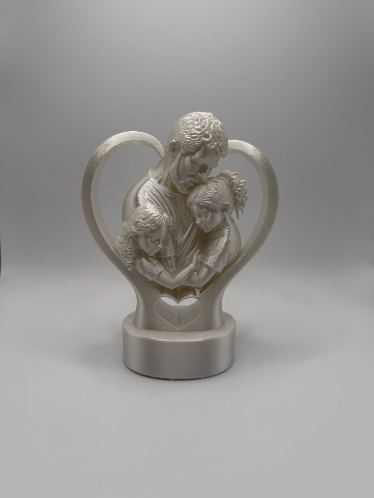 Father & Daughters Heart Sculpture