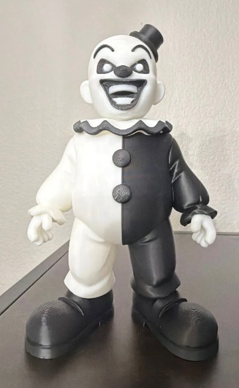 Black & White Killer Clown Figure – 8"